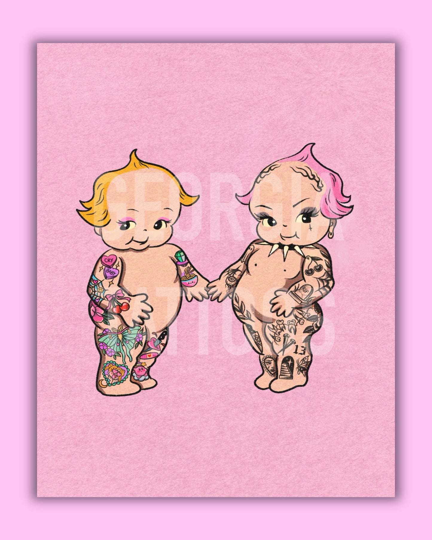 Tattooed Kewpie Print