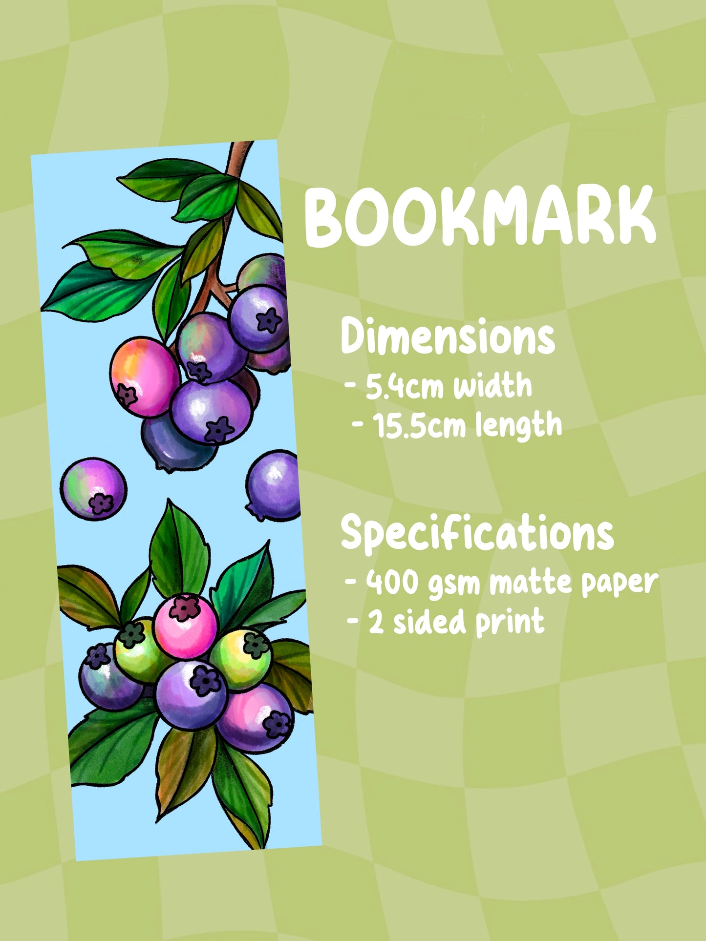 Blueberry Bookmark
