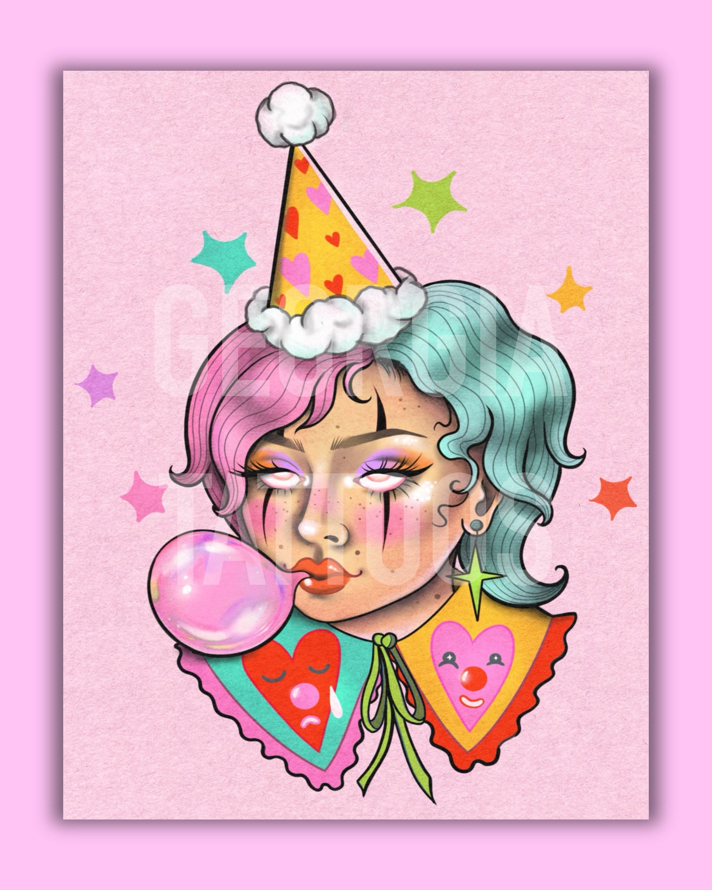 Clown Girl Print