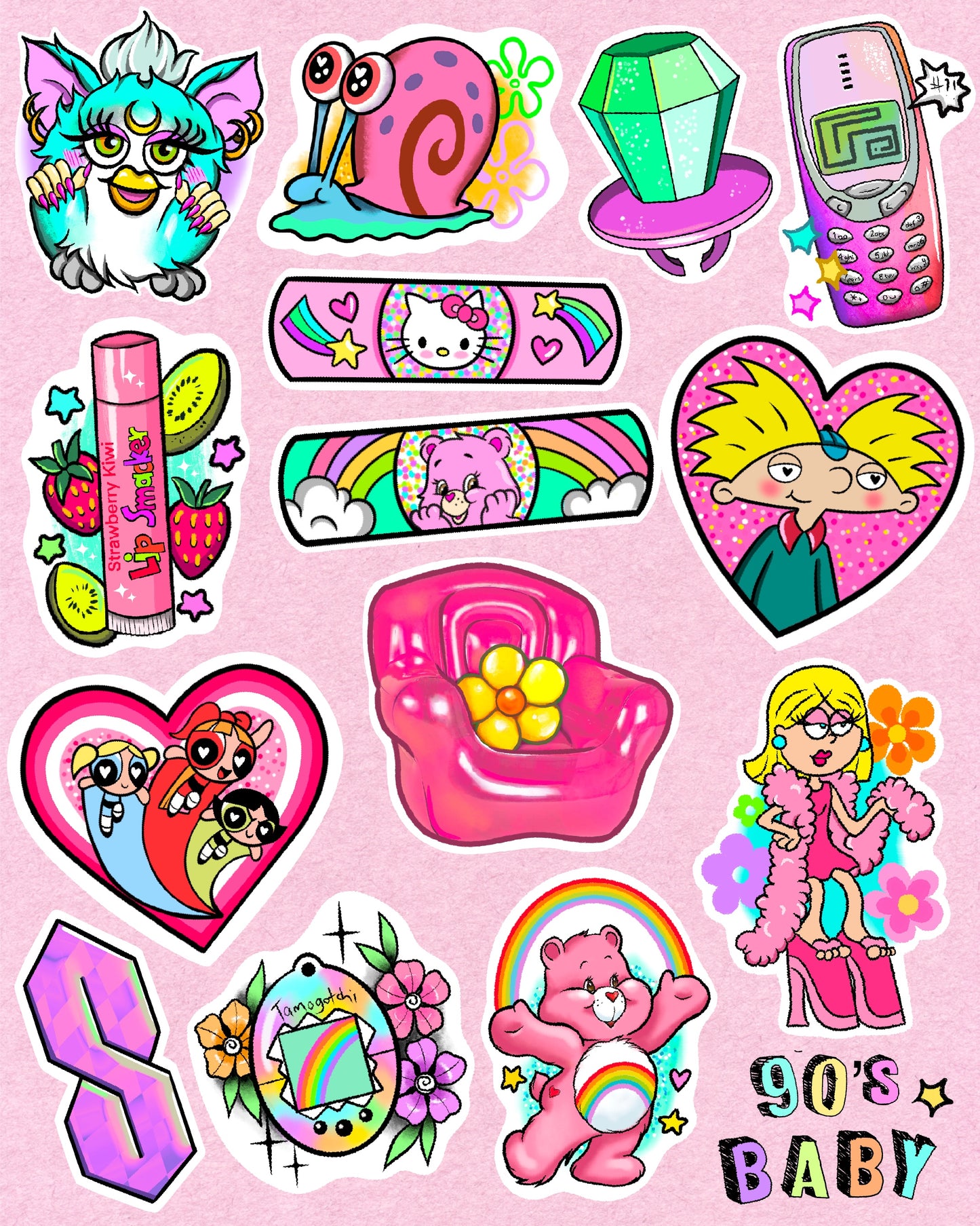 90's Baby Sticker Pack