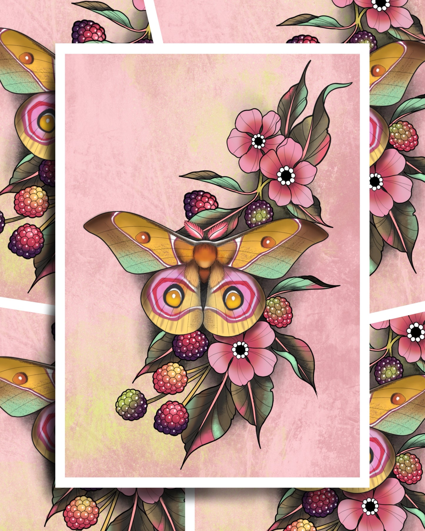 Colourful Moth Print