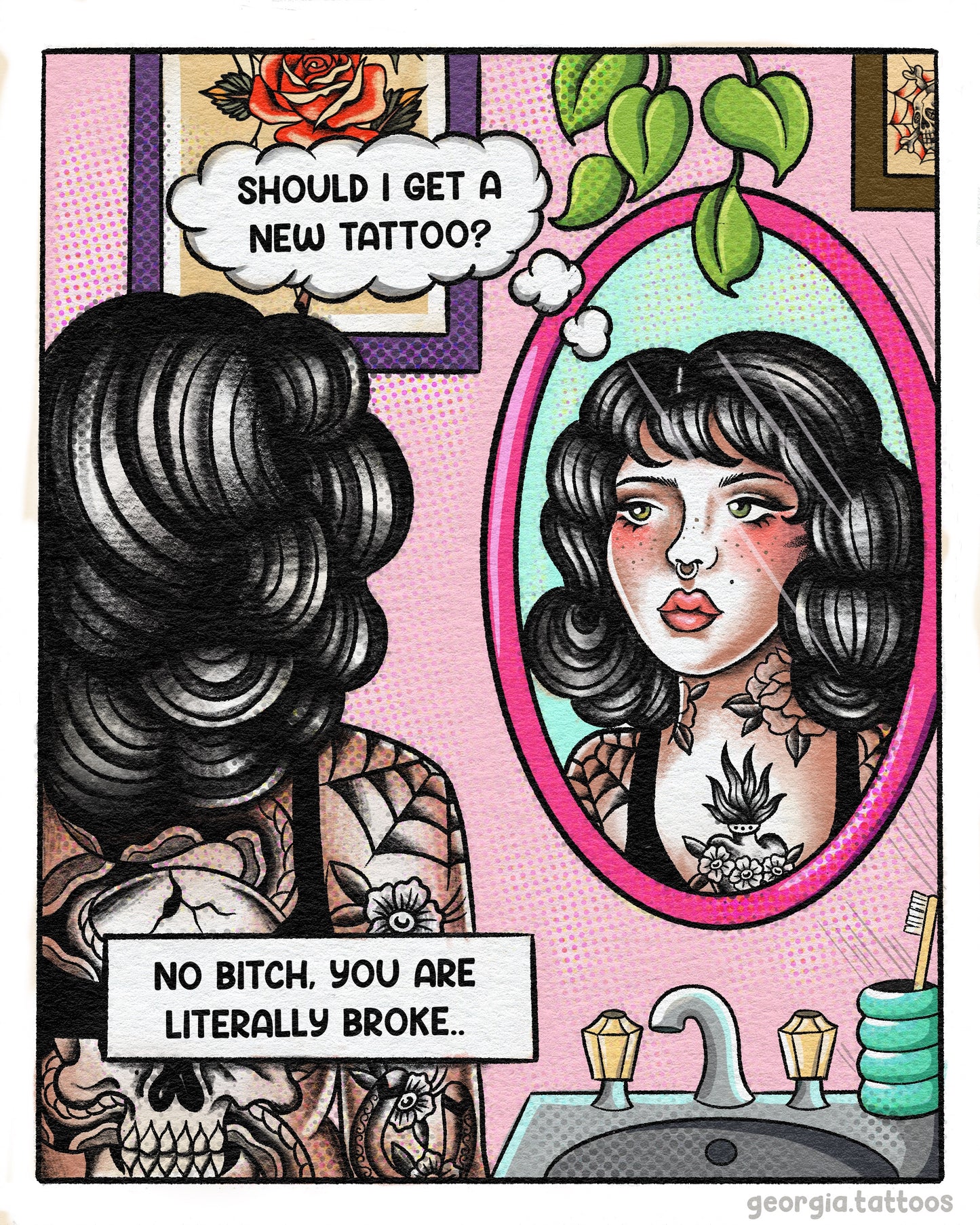 Tattooed Lady Print