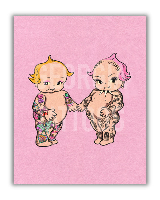 Tattooed Kewpie Print