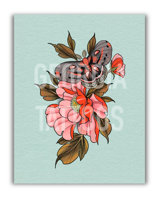 Blue Moth Print