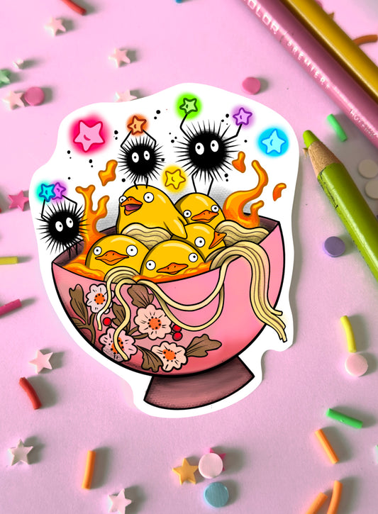 Ducky Ramen Sticker
