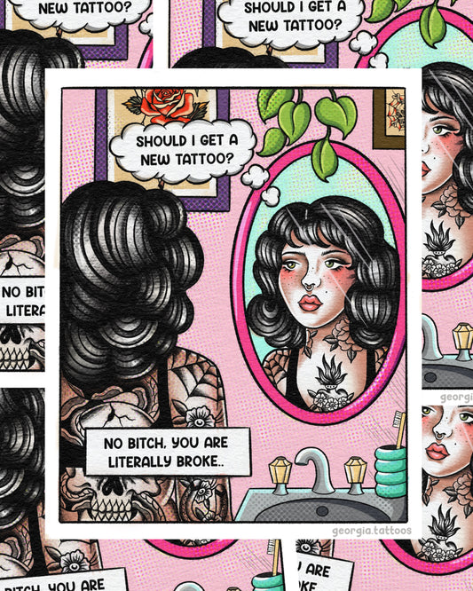 Tattooed Lady Print